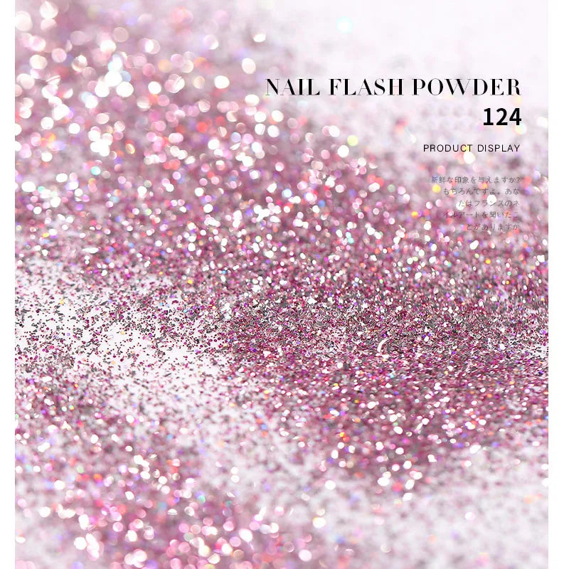 Nail Art DIY New Hot Platinum Powder 3D Mixed 8 Color Nail Dust Sets Glitter Siliver Sequins Flakes Manicure Decoration