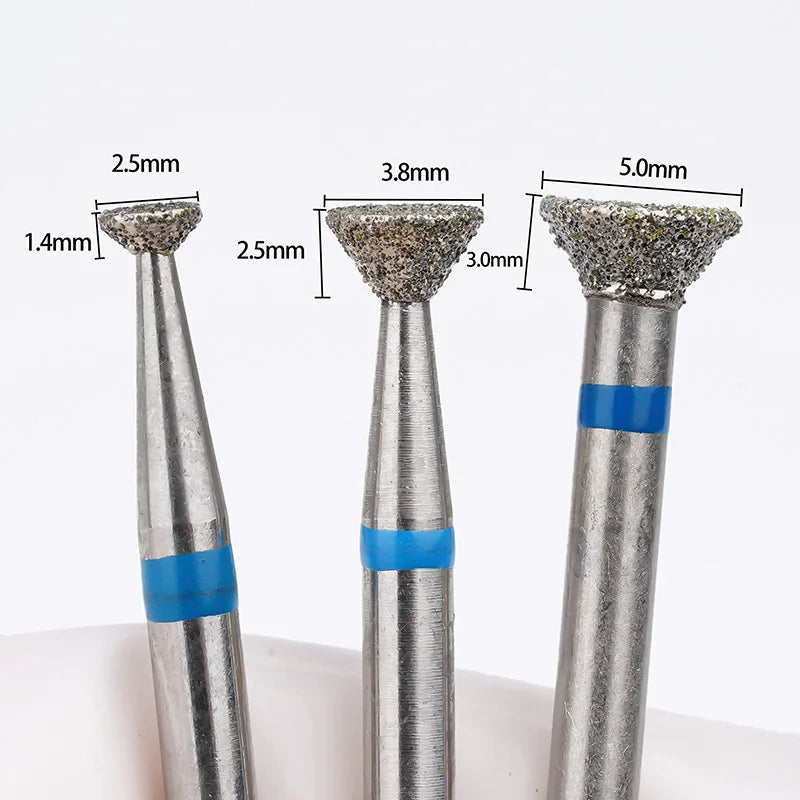 Nail Art Polishing Removal Head Disc Grinding Burr T Mills Grinder Diamond Electric Nail Drill Bit Cuticle Cutter Manicure Tool