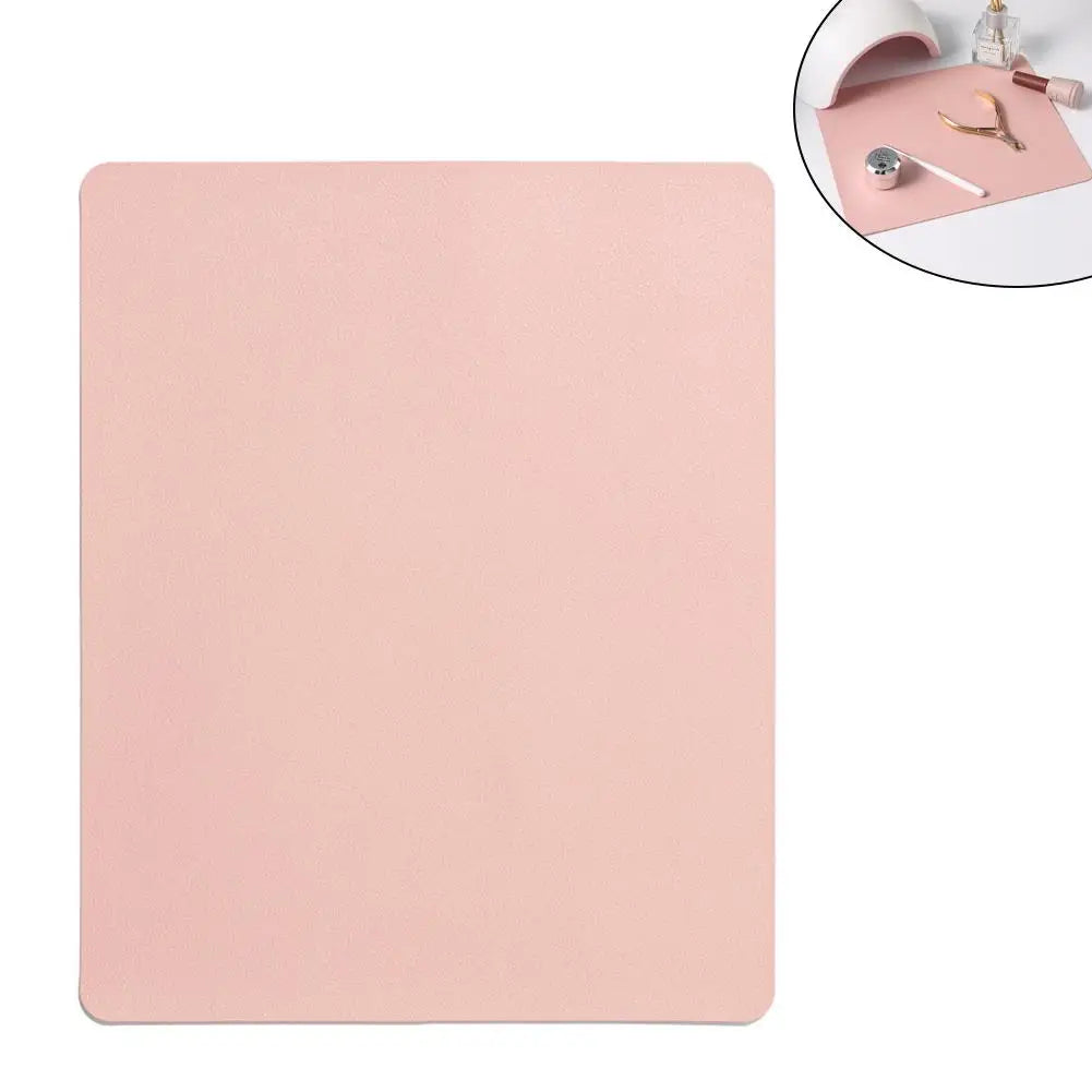 Nail Art Table Mat Pink Beauty Nail Pad Leather Soft Display Nail Practice Anti-slip Pad Fashionable Nail Armrest Cushion