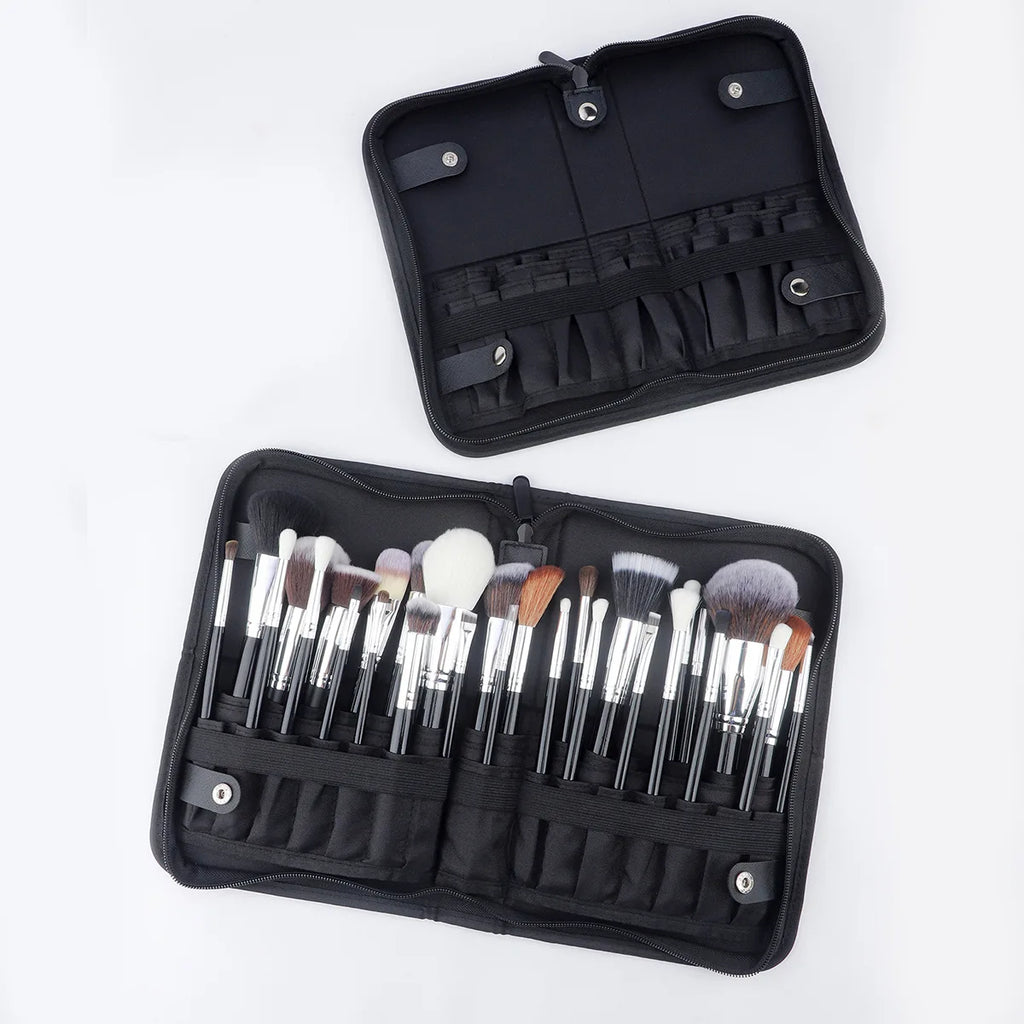 29 Holes Makeup Brush Organizer Bag Large Capacity Portable Make Up Brush Holder Folding Canvas Cosmetic Bag Artist Storage Bags