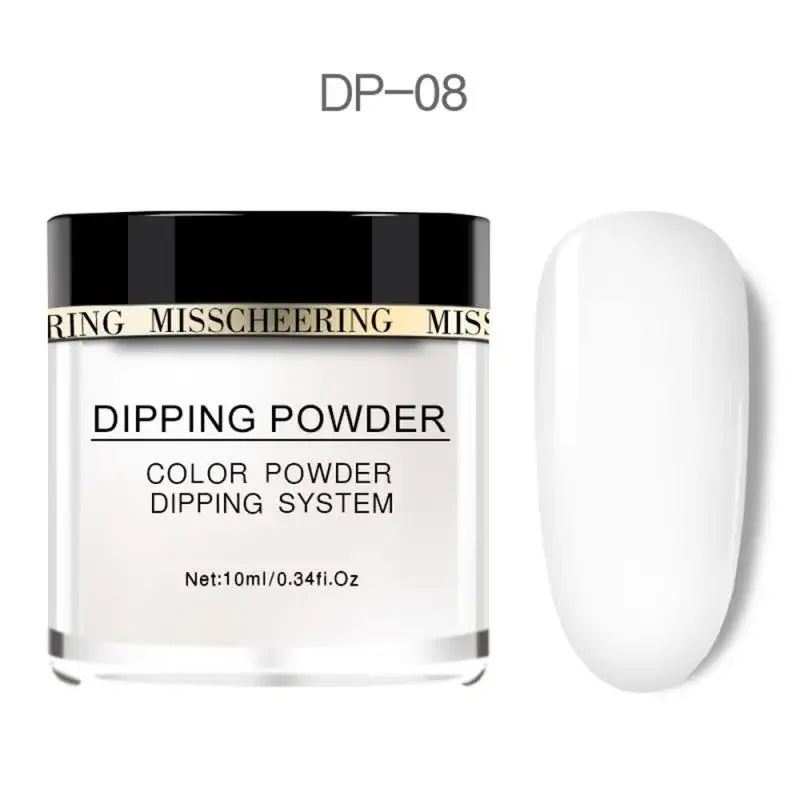 Nail Infiltrating Powder Pure Color Moisturizing UV Glue Natural Nail Dipping Powder Lasting Flash Quick Dry Durable Nail Polish