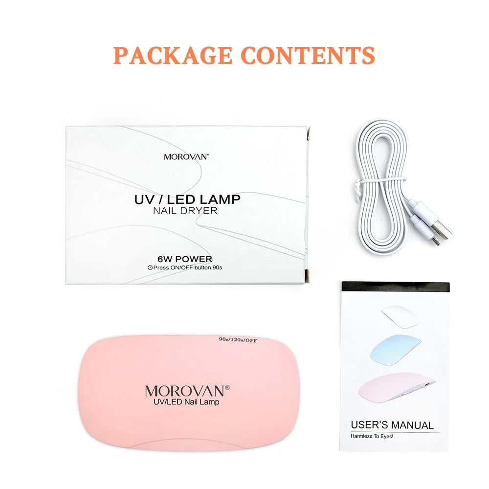 Nail Light 6W Nail Lamp Nail UV Polish Gel Curing Lamp  Nail Dryer Professional Nail Art Tools Accessories (6W Nail Light)