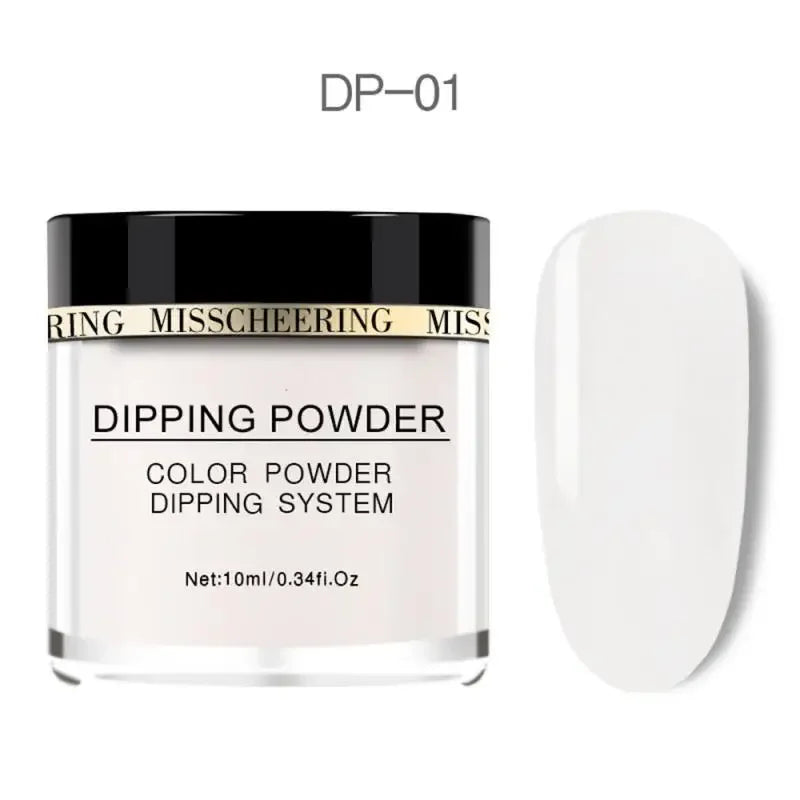 Nail Infiltrating Powder Pure Color Moisturizing UV Glue Natural Nail Dipping Powder Lasting Flash Quick Dry Durable Nail Polish