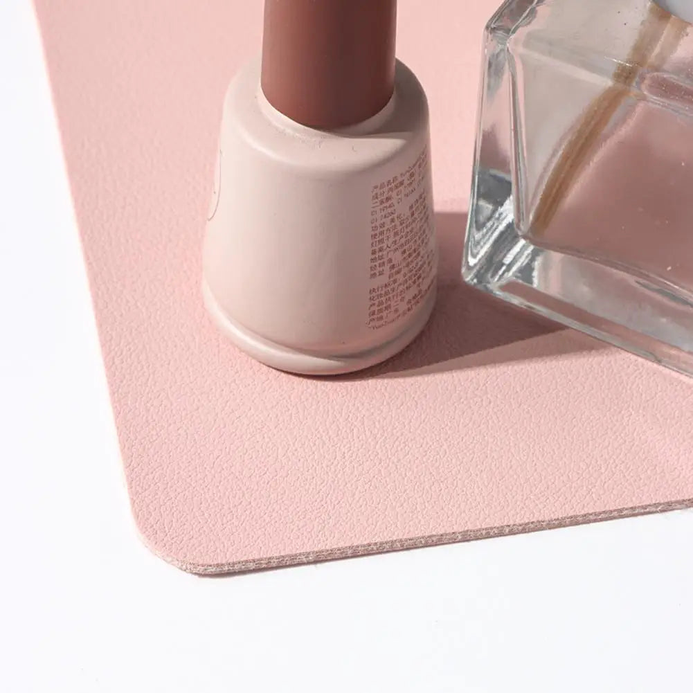 Nail Art Table Mat Pink Beauty Nail Pad Leather Soft Display Nail Practice Anti-slip Pad Fashionable Nail Armrest Cushion