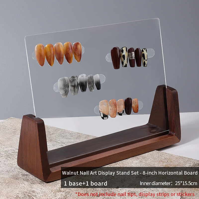 Nail Display Stand Acrylic Shelf Sample Manicure Art Tools Tips Holder Polish Color Chart Supplies Products Press On Stands